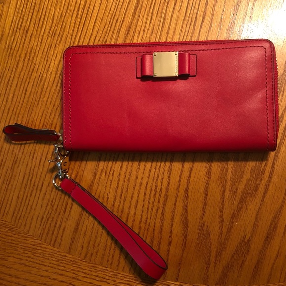 Cole Haan Handbags - Red leather Cole Haan wristlet